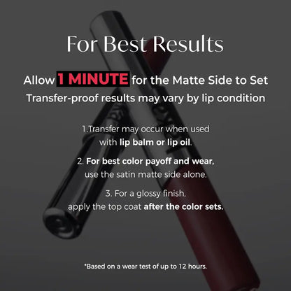 [Laka] Perfect Twin Lip — Dual-Ended Liquid Lipstick with Velvet Matte Color and Glossy Shine