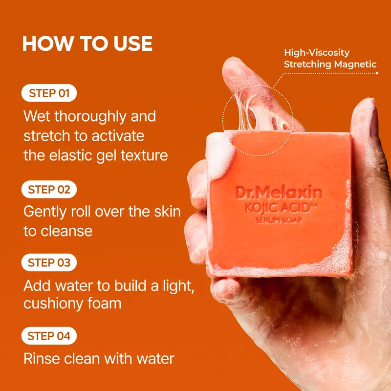[Dr.Melaxin Official] Kojic Acid Body Brightening Duo, 2-Piece | Kojic Acid Serum Soap + Kojic Turmeric Exfoliating Body Spray | Kojic Soap for Dark Spots, Underarms & Uneven Tone | Korean Skincare